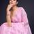 Embellished baby pink color  bollywood georgette saree with unstiched blouse