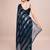 Embellished black color  bollywood georgette saree with unstiched blouse