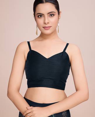 Embellished black color  bollywood georgette saree with unstiched blouse 5