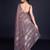 Embellished chocolate color  bollywood georgette saree with unstiched blouse