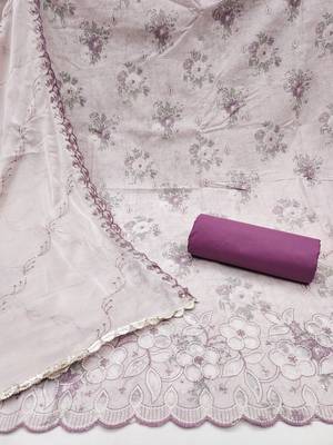 Women's multi embroiderd cemric cotton dress material 2