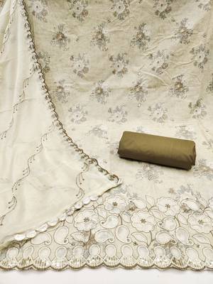 Women's multi embroiderd cemric cotton dress material 2