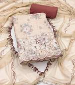 Women's multi embroiderd cemric cotton dress material