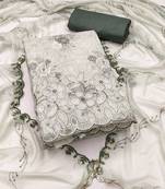 Women's multi embroiderd cemric cotton dress material