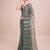Embellished pista color  bollywood georgette saree with unstiched blouse