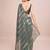 Embellished pista color  bollywood georgette saree with unstiched blouse