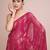 Embellished rose pink color  bollywood georgette saree with unstiched blouse