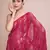 Embellished rose pink color  bollywood georgette saree with unstiched blouse