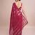 Embellished rose pink color  bollywood georgette saree with unstiched blouse