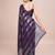 Embellished wine color  bollywood georgette saree with unstiched blouse