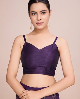 Embellished wine color  bollywood georgette saree with unstiched blouse 5