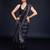Embellished black color  bollywood georgette saree with unstiched blouse