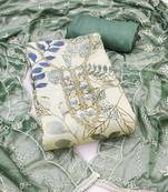 Women's multi handwork jaam cotton dress material