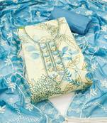 Women's multi handwork jaam cotton dress material