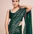 Embellished green color  bollywood georgette saree with unstiched blouse