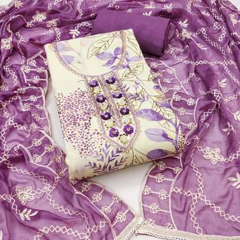 Women's multi handwork jaam cotton dress material 1