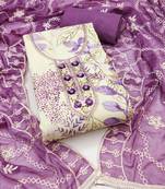 Women's multi handwork jaam cotton dress material