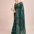 Embellished green color  bollywood georgette saree with unstiched blouse
