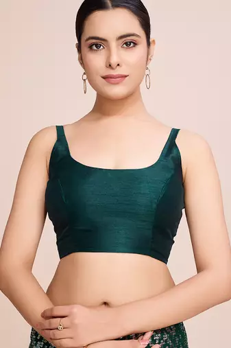 Embellished green color  bollywood georgette saree with unstiched blouse