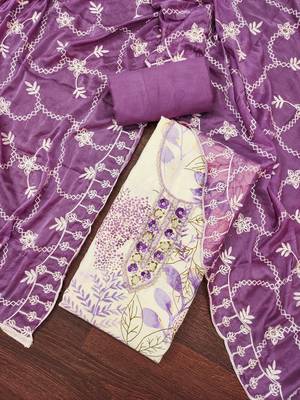 Women's multi handwork jaam cotton dress material 3