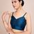 Embellished petrol blue color  bollywood georgette saree with unstiched blouse