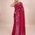 Embellished wine color  bollywood georgette saree with unstiched blouse