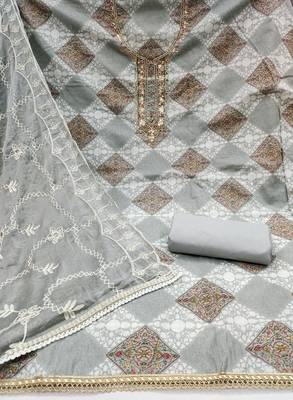 Women's multi handwork cotton dress material 2
