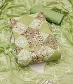 Women's multi handwork cembric cotton dress material