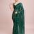 Embellished green color  bollywood georgette saree with unstiched blouse