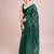 Embellished green color  bollywood georgette saree with unstiched blouse