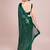 Embellished green color  bollywood georgette saree with unstiched blouse