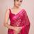 Embellished rose color  bollywood georgette saree with unstiched blouse