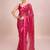Embellished rose color  bollywood georgette saree with unstiched blouse