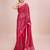 Embellished rose color  bollywood georgette saree with unstiched blouse