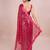 Embellished rose color  bollywood georgette saree with unstiched blouse