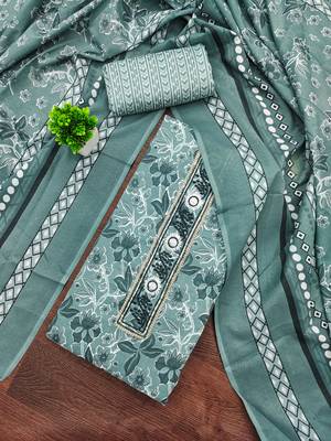 Women's multi embroiderd cotton dress material 1