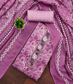 Women's multi embroiderd cotton dress material