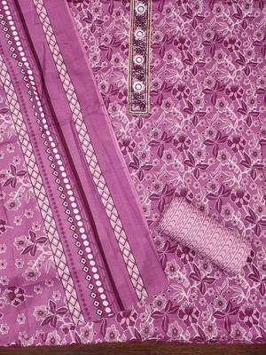Women's multi embroiderd cotton dress material 2