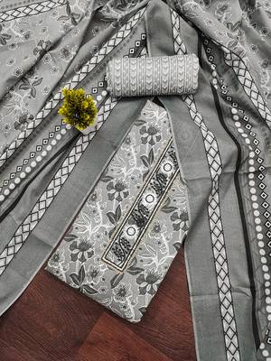 Women's multi embroiderd cotton dress material 1