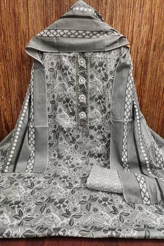 Women's multi embroiderd cotton dress material