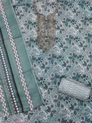 Women's multi embroiderd cotton dress material 2