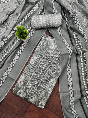 Women's multi embroiderd cotton dress material 1