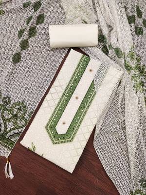 Women's multi embroiderd cotton dress material 1