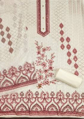 Women's multi embroiderd cotton dress material 2