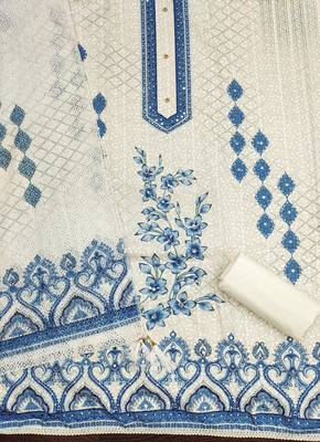 Women's multi embroiderd cotton dress material 2