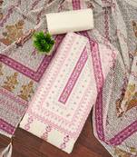 Women's multi embroiderd cotton dress material