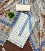 Women's multi embroiderd cotton dress material