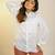 white printed italian sathin shirt