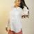 white printed italian sathin shirt