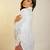 white printed italian sathin shirt